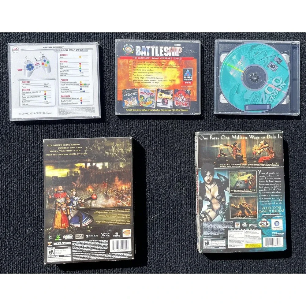 PC Game Lot‎ 5 Zoo Tycoon Complete Prince of Persia Warhammer Madden Battleship